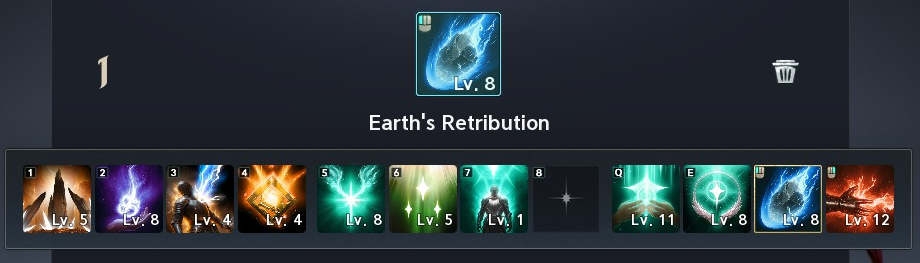 A macro step with the quick-slot selector open beneath its icon.